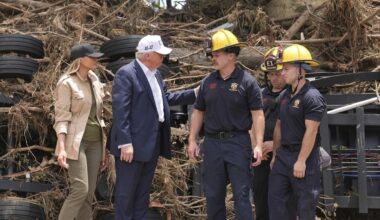 US-Präsident Trump besucht Flutgebiet in Texas