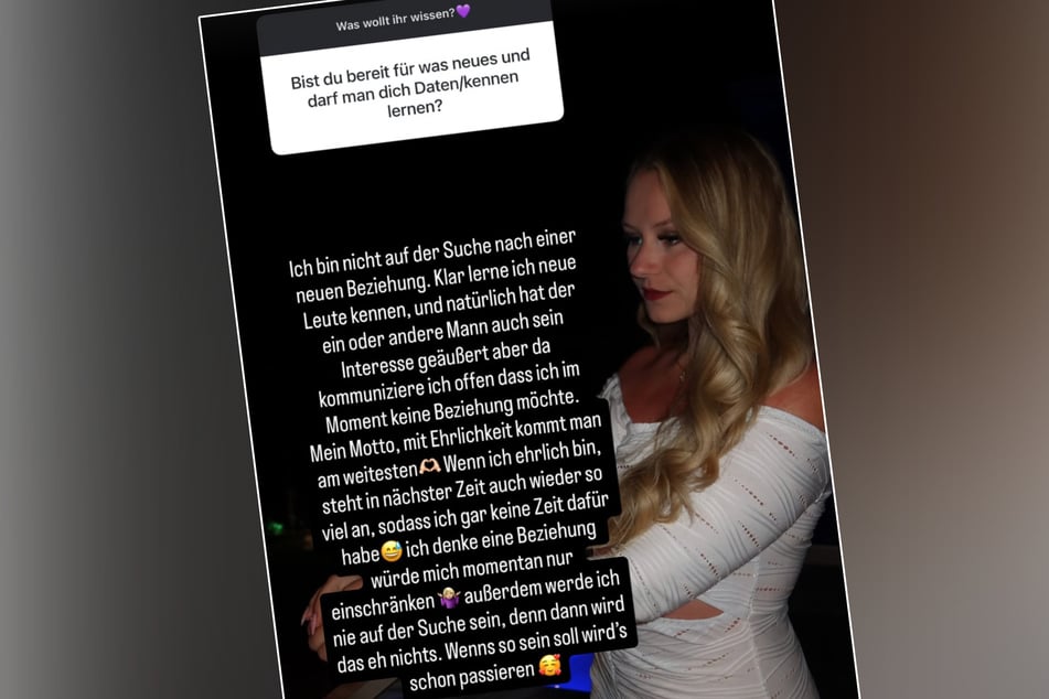 Die 26-Jährige verriet ihren Instagram-Fans, dass sie nicht auf der Suche nach einer neuen Beziehung ist.