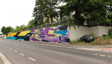 In Limperich gibt es Streit um Graffiti-Kunst an Mauer