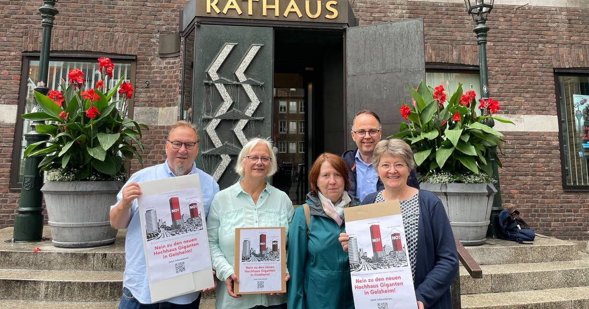 Bürgerinitiative gegen Hochhaus-Bauprojekt am Kennedydamm in Düsseldorf