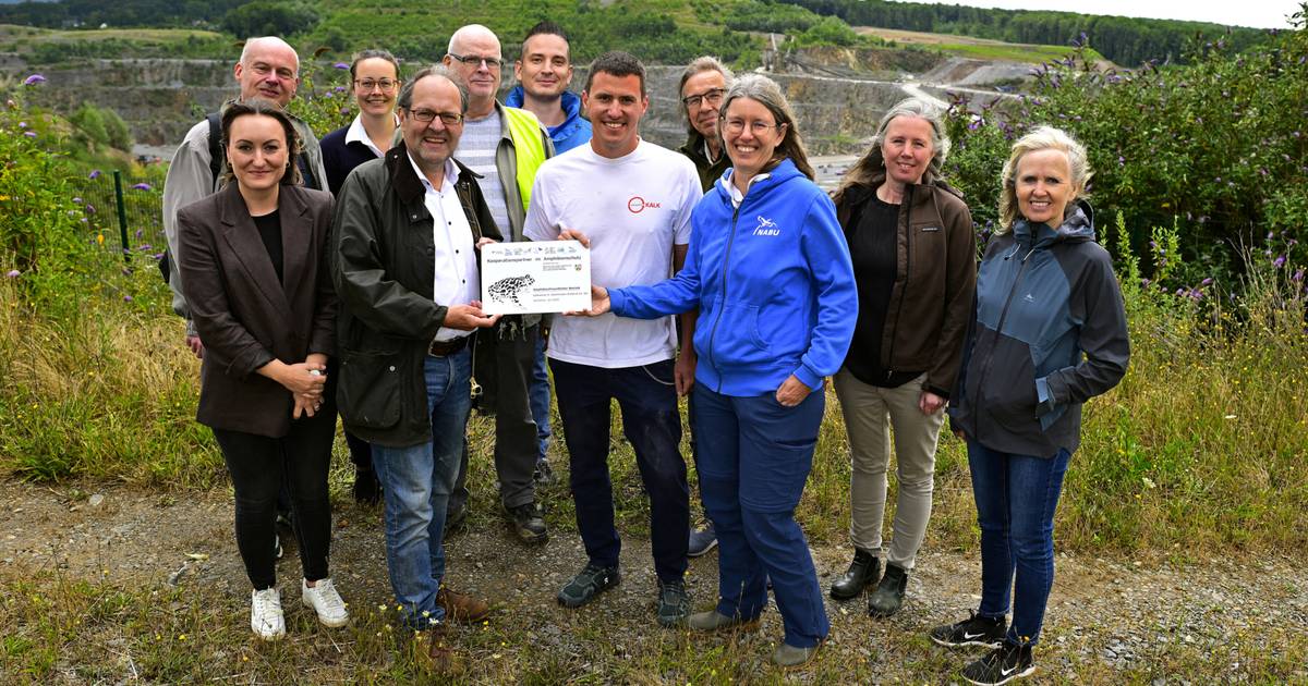 Kalkwerke Oetelshofen als „amphibienfreundlicher Betrieb“ ausgezeichnet