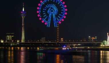 Von wo man die Drohnen-Show am besten sieht