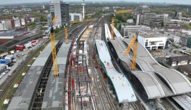XXL-Kräne am Hauptbahnhof werden abgebaut