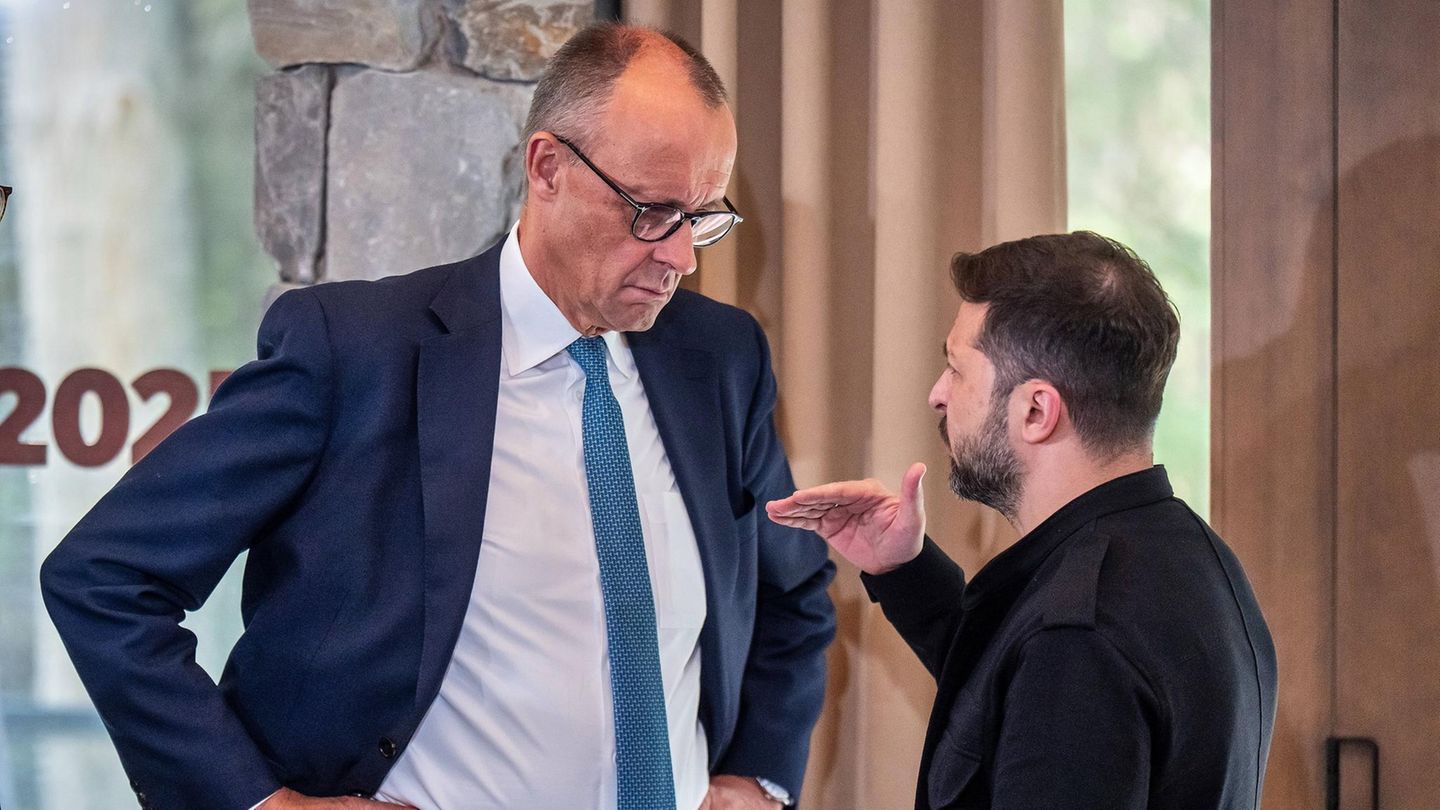 Friedrich Merz und Wolodymyr Selenskyj beim G7-Gipfel in Kanada