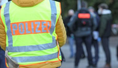 Polizeibeamte bei Einsatz