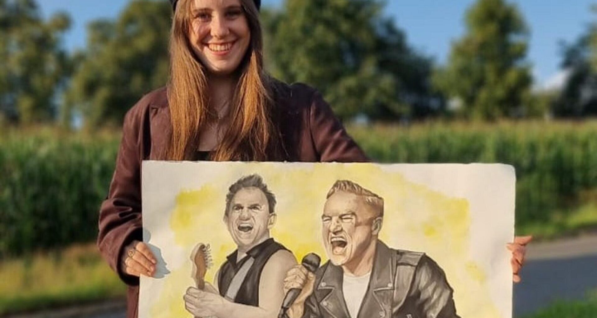 Hat das gemalte Bild einer 21-Jährigen den Superstar in Chemnitz erreicht?