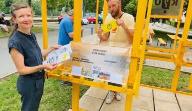 Künstlerduo eröffnet partizipativen Kiosk mit Kulturprogramm