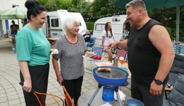 Warum der Innenhof des Zschopauer Seniorenzentrums für zwei Tage zum Campingplatz wurde