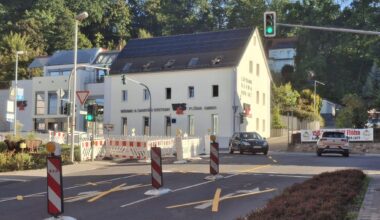 Engpass an der Schulbergkreuzung in Flöha