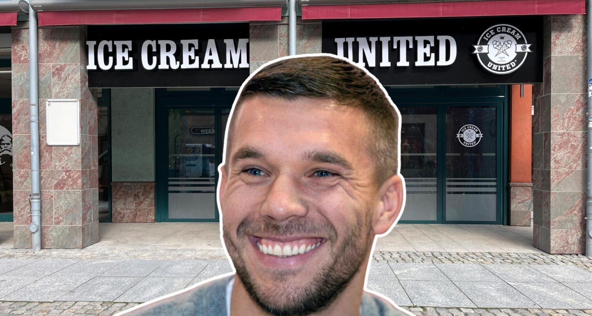 Fußballprofi Lukas Podolski fliegt zur Eröffnung eines Eiscafés in Chemnitz ein
