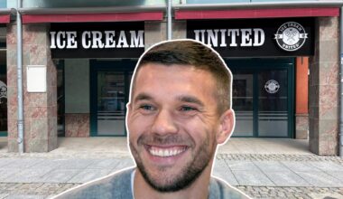 Fußballprofi Lukas Podolski fliegt zur Eröffnung eines Eiscafés in Chemnitz ein
