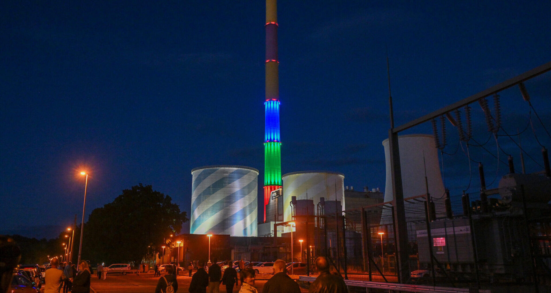 Das war die Lichtshow an der Chemnitzer Esse