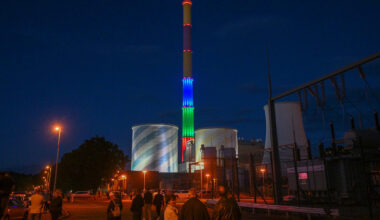 Das war die Lichtshow an der Chemnitzer Esse