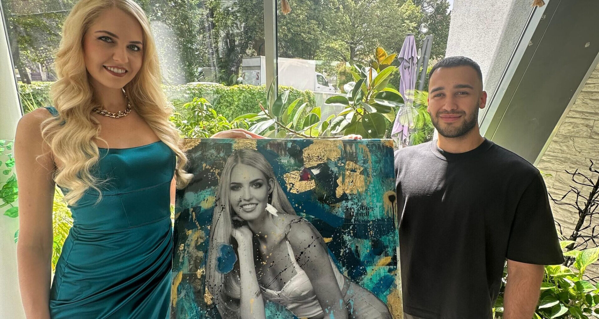 Schönheitskönigin im Bild - Miss Europe Beatrice Turin aus Seyring wird jetzt zum Kunstobjekt