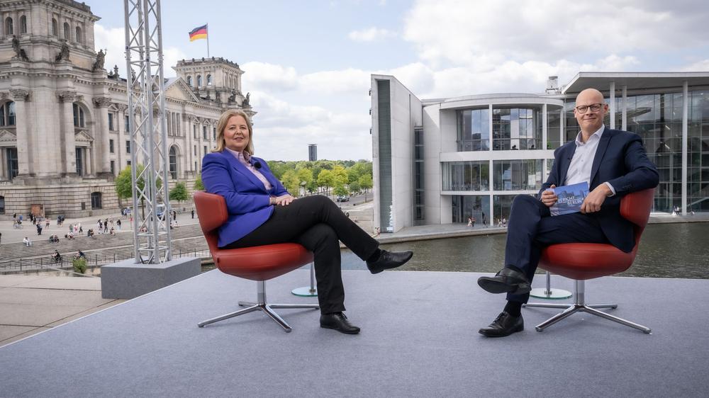 SPD-Vorsitzende: SPD-Vorsitzende Bärbel Bas kritisierte beim ARD-Sommerinterview mit Moderator Matthias Deiß den Fraktionschef der Union, Jens Spahn (CDU).