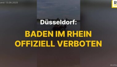 Baden im Rhein in Düsseldorf offiziell verboten