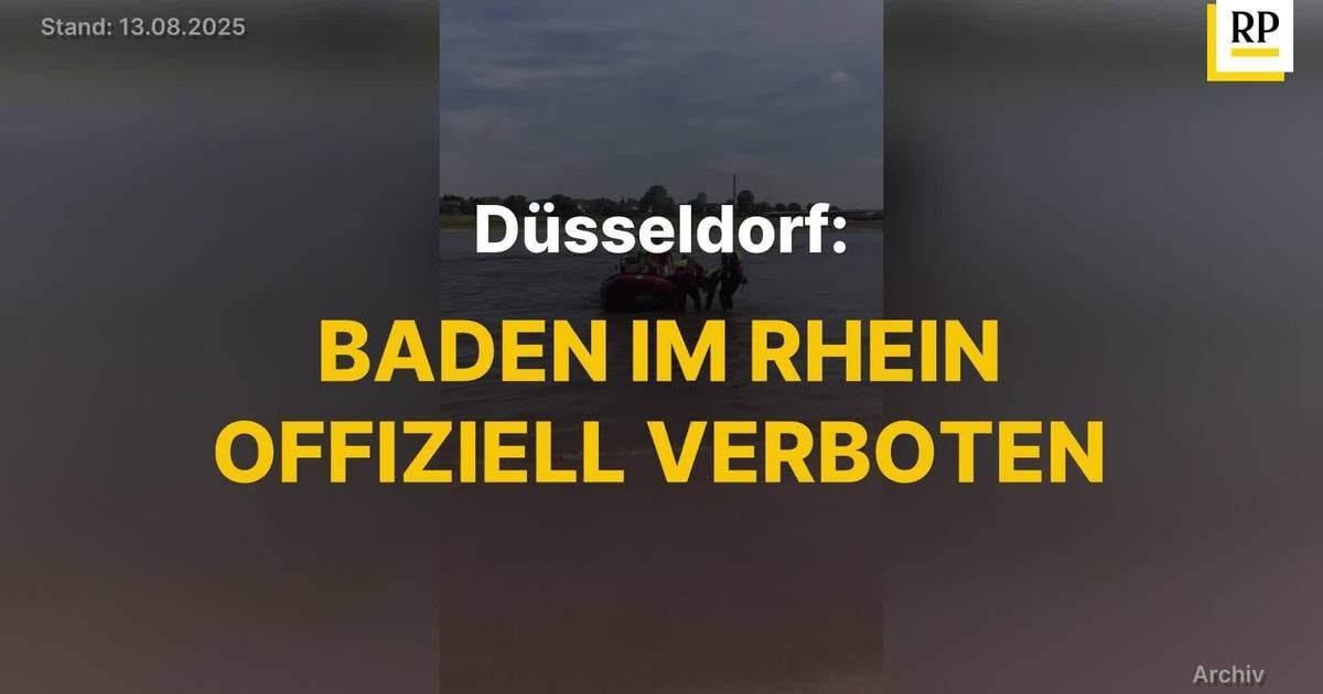 Baden im Rhein in Düsseldorf offiziell verboten