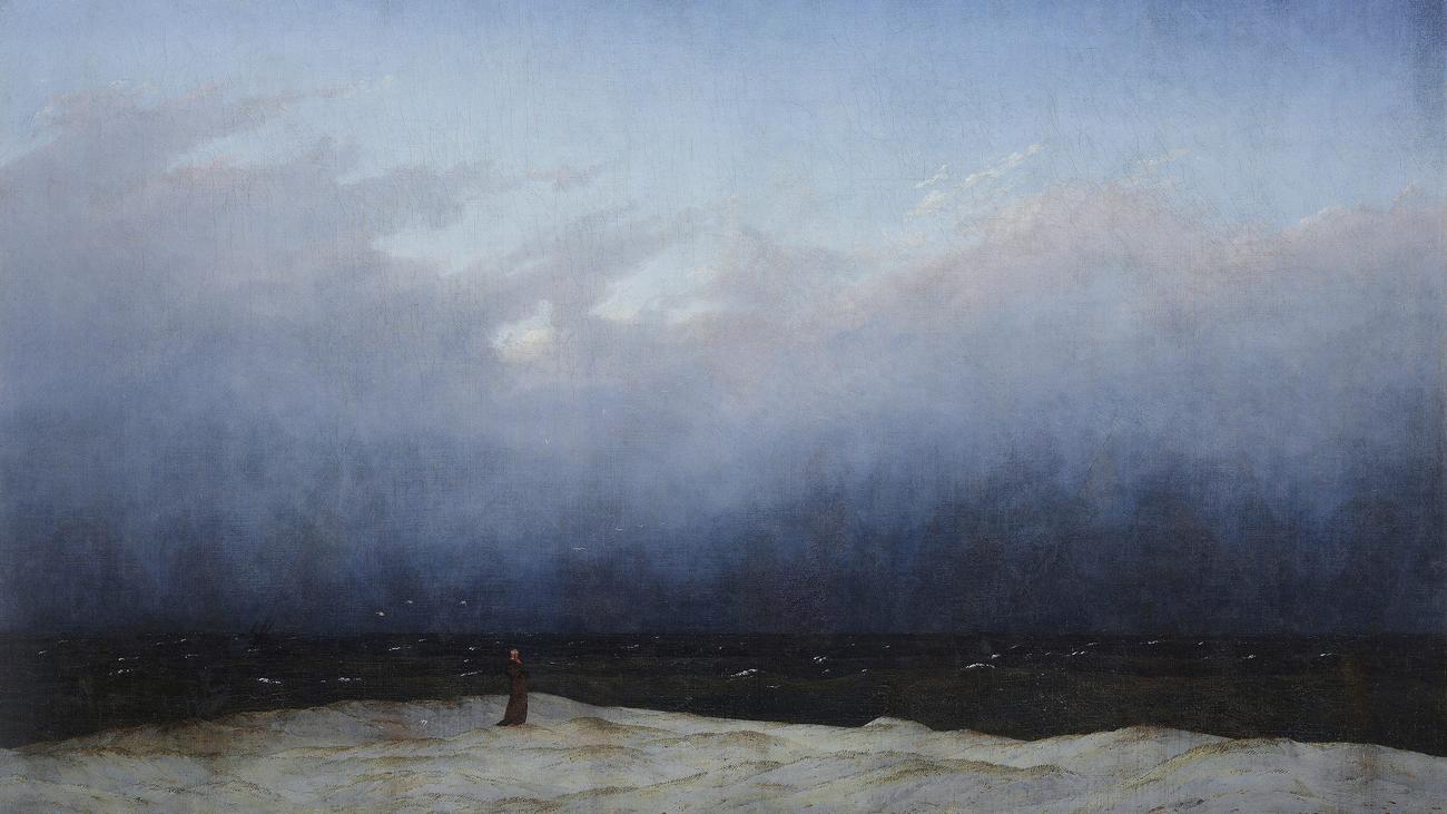 "Mönch am Meer" von Caspar David Friedrich: Was denkt sich wohl der Mönch am Meer?