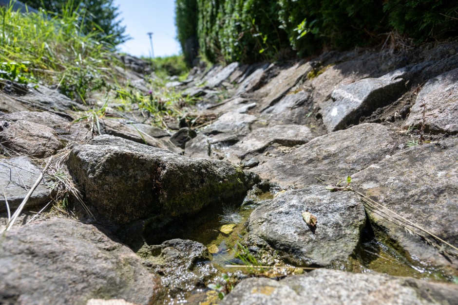 Neu-Ulm versucht bei Bauprojekten dafür zu sorgen, dass das Regenwasser von versiegelten Flächen möglichst nah im Grundboden versickert.