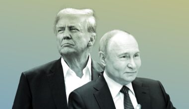 Collage aus Trump und Putin