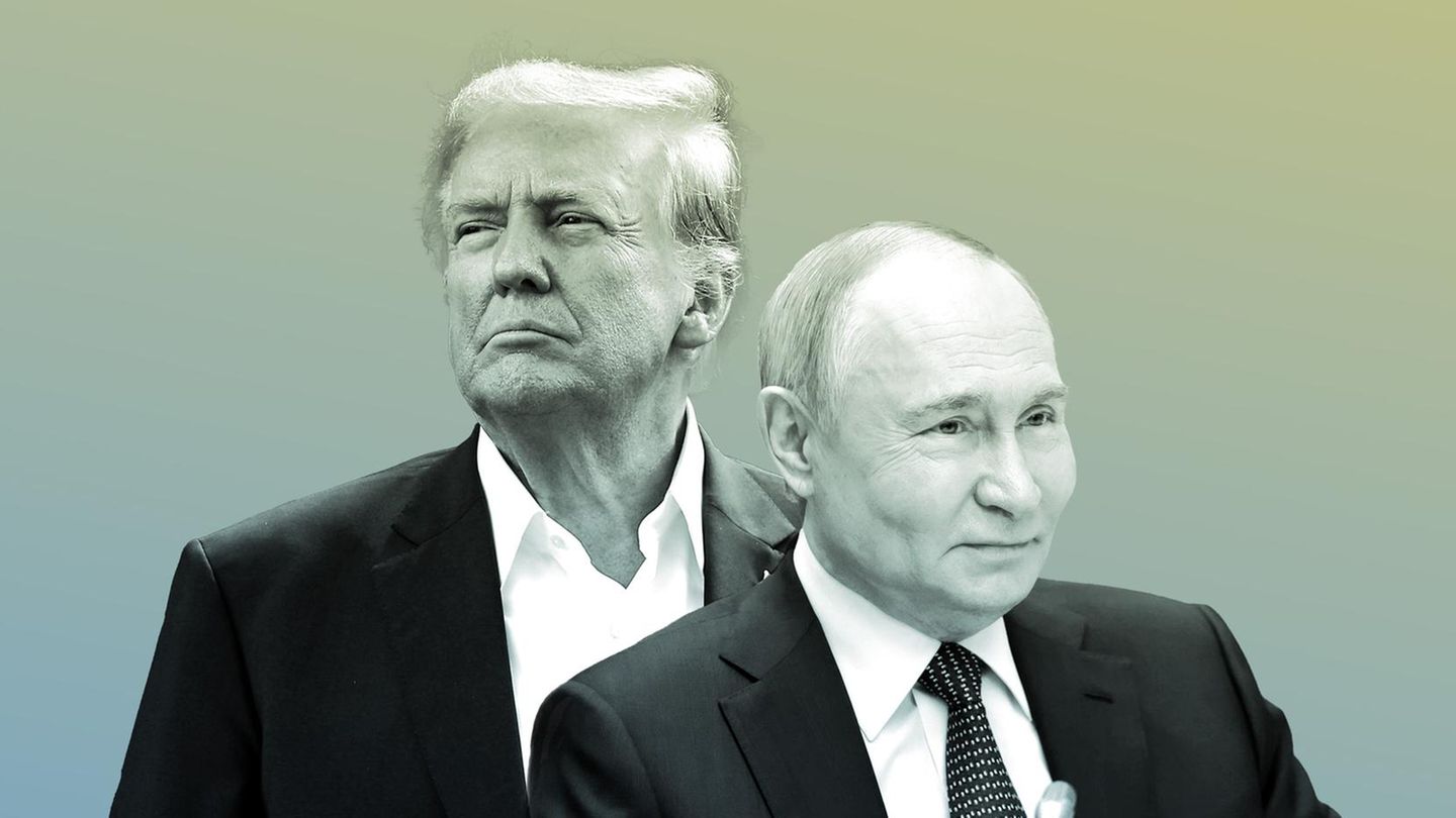 Collage aus Trump und Putin