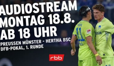 Pretafel Münster - Hertha (Quelle: IMAGO / Maximilian Koch)