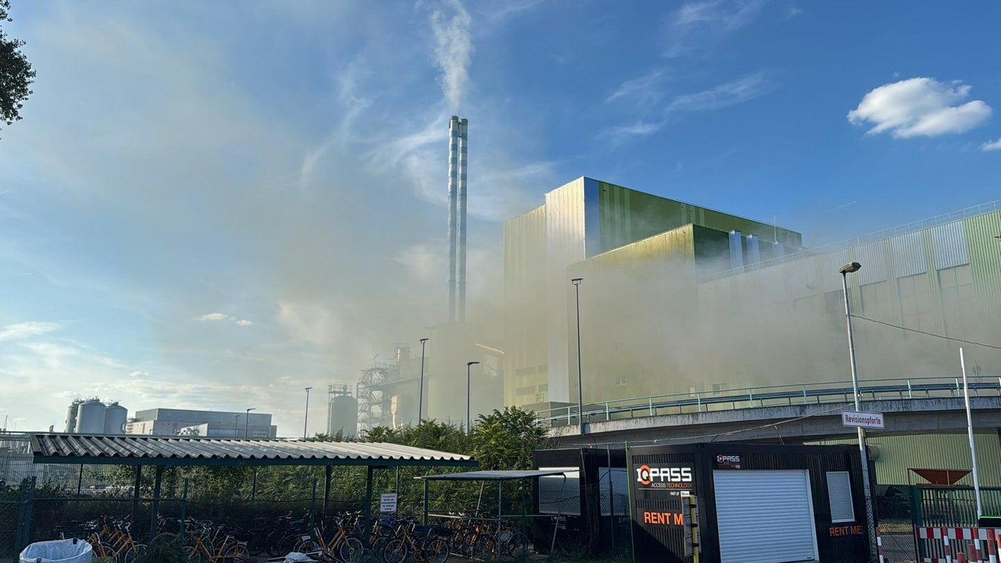 Brand im Müllheizkraftwerk in Mainz