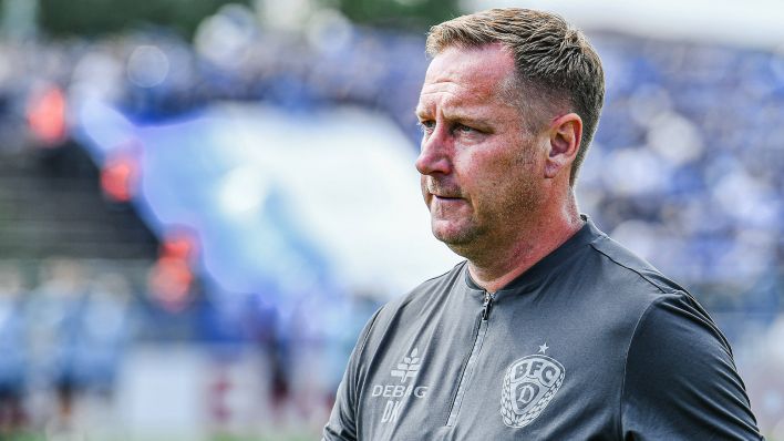 Dennis Kutrieb vor dem Spiel des BFC Dynamo im DFB-Pokal gegen den VfL Bochum (Archiv). Quelle: imago images/Jan Huebner
