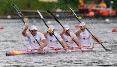 Der deutsche K4 bei der WM 2023 (imago images/Ankel Waelischmiller)