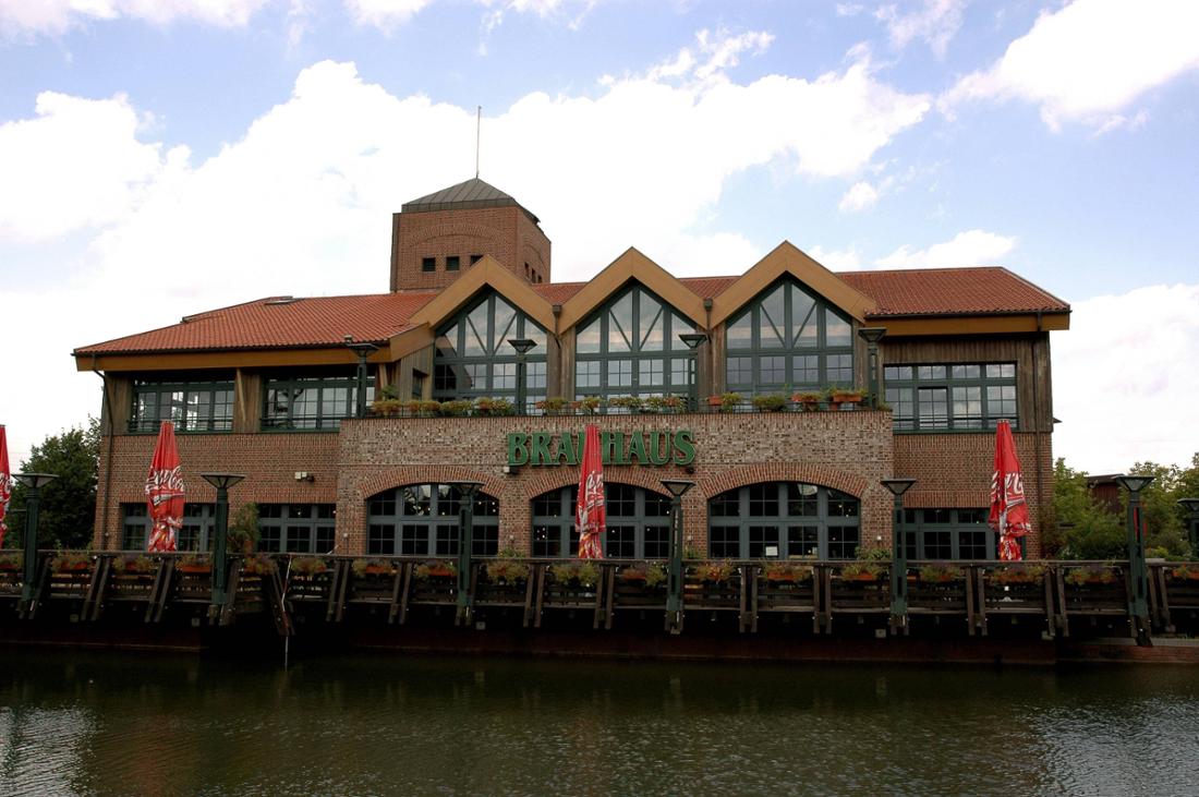 Das Brauhaus „Zeche Jacobi“ am Centro Oberhausen.