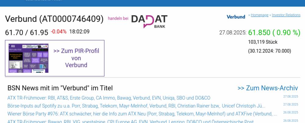 Wie Andritz, Mayr-Melnhof, Lenzing, Verbund, CPI Europe AG und VIG für Gesprächsstoff im ATX sorgten