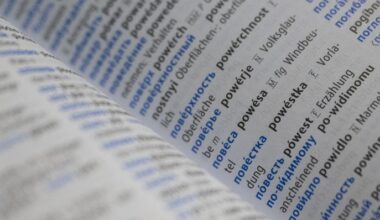 Symbolbild: Wörter in Russisch und Deutsch stehen in einem Wörterbuch. (Quelle: Picture Alliance/Sebastian Gollnow)