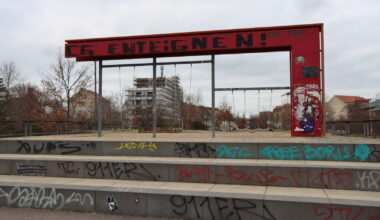 Schaukel am Bürgerbahnhof Plagwitz. Foto: Sabine Eicker