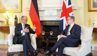 Pressekonferenz von Merz und Starmer in London