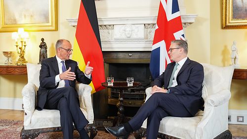 Pressekonferenz von Merz und Starmer in London