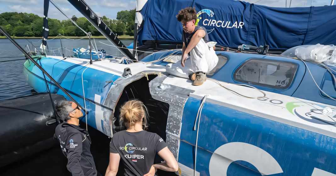 ​Ocean Race Europe: Reparatur bei Knierim – der Schaden bei Team Holcim PRB