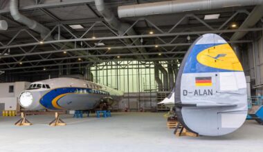 Lufthansa-Lockheed L-1649A am Flughafen Münster-Osnabrück