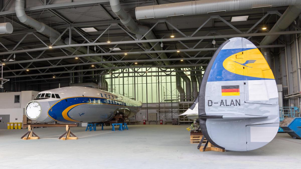 Lufthansa-Lockheed L-1649A am Flughafen Münster-Osnabrück
