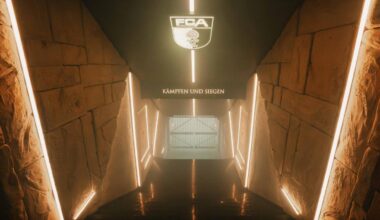 FC Augsburg: Spielertunnel im Römerlook neugestaltet