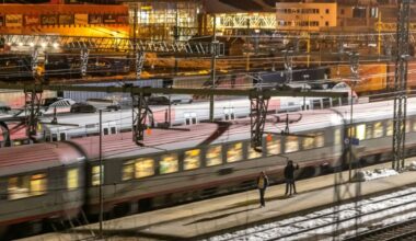 Nachtzug der ÖBB in Gries am Brenner
