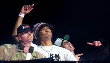 Rampa, &Me und Adam Port (v.l.n.r.) von Keinemusik in diesem Jahr beim Coachella-Festival.