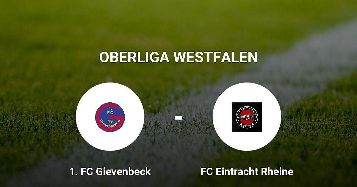 Das Spiel zwischen dem 1. FC Gievenbeck und dem FC Eintracht Rheine endet unentschieden
