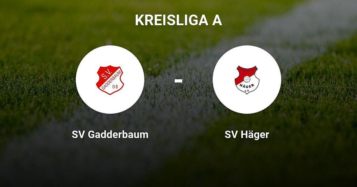 Der SV Gadderbaum gegen das Team der SV Häger