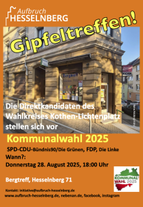 Berggipfel am 28.02.25 – Der Wahlkreis Kothen-Lichtenplatz stellt sich vor