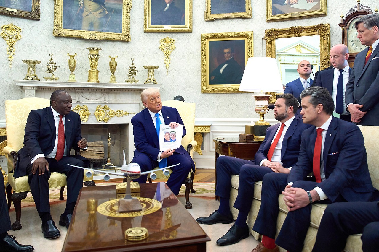 der südafrikanische Präsident Cyril Ramaphosa und der US-Präsident Donald Trump 