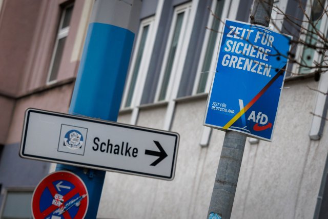 Ein Wahlplakat der AfD in Gelsenkirchen.