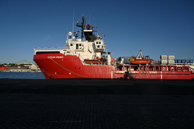 Das Rettungsschiffs »Ocean Viking« 2020 im Hafen von Marseille