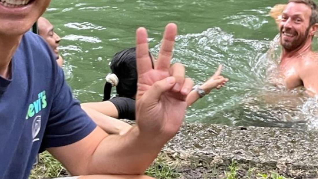 Chris Martin im Eisbach