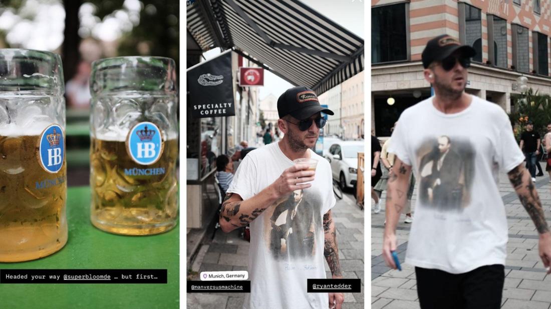 Kaffee und Bier standen offenbar auf dem München-Plan bei Ryan Tedder und OneRepublic