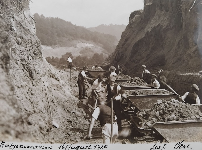 Rhein-Sieg: Fotos zeigen Bau der Wahnbachtalstraße vor 100 Jahren
